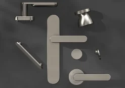 Crémone de fenêtre Minzh aluminium gris chromé L.12cm GoodHome