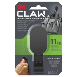 Crochet de fixation noir en acier trempé pour plaque de plâtre 3M Claw 11Kg