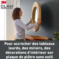 Crochet pour tableau 3M Command max 30 kg