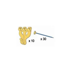 Crochet pour tableau vendu par 10 Crochet X N° 4 + 30 épingles charge maxi 30 KG