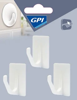 Crochet rectangle GPI grand modèle blanc