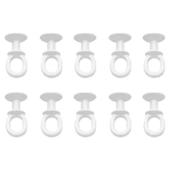 Crochet rond pour rail Patras blanc x10