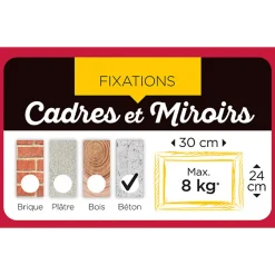 Crochet X assorti spécial béton vendu par 5 pièces