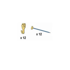 Crochet X N° 0 + 12 épingles Le Crochet X vendu par 12 pièces