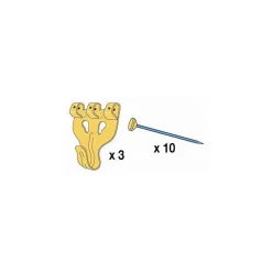 Crochet X N° 4 + 10 épingles vendu par 3 pièces