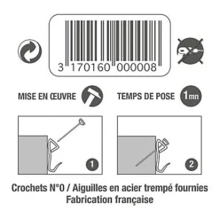 Crochets acier n° 0 avec aiguilles Le Crochet Francais