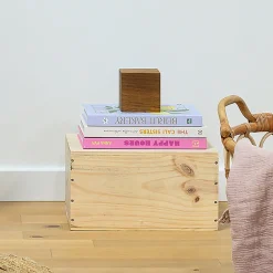 Cube Bois de Teck Huilé - 9X9X9cm - Objet Décoratif à Poser