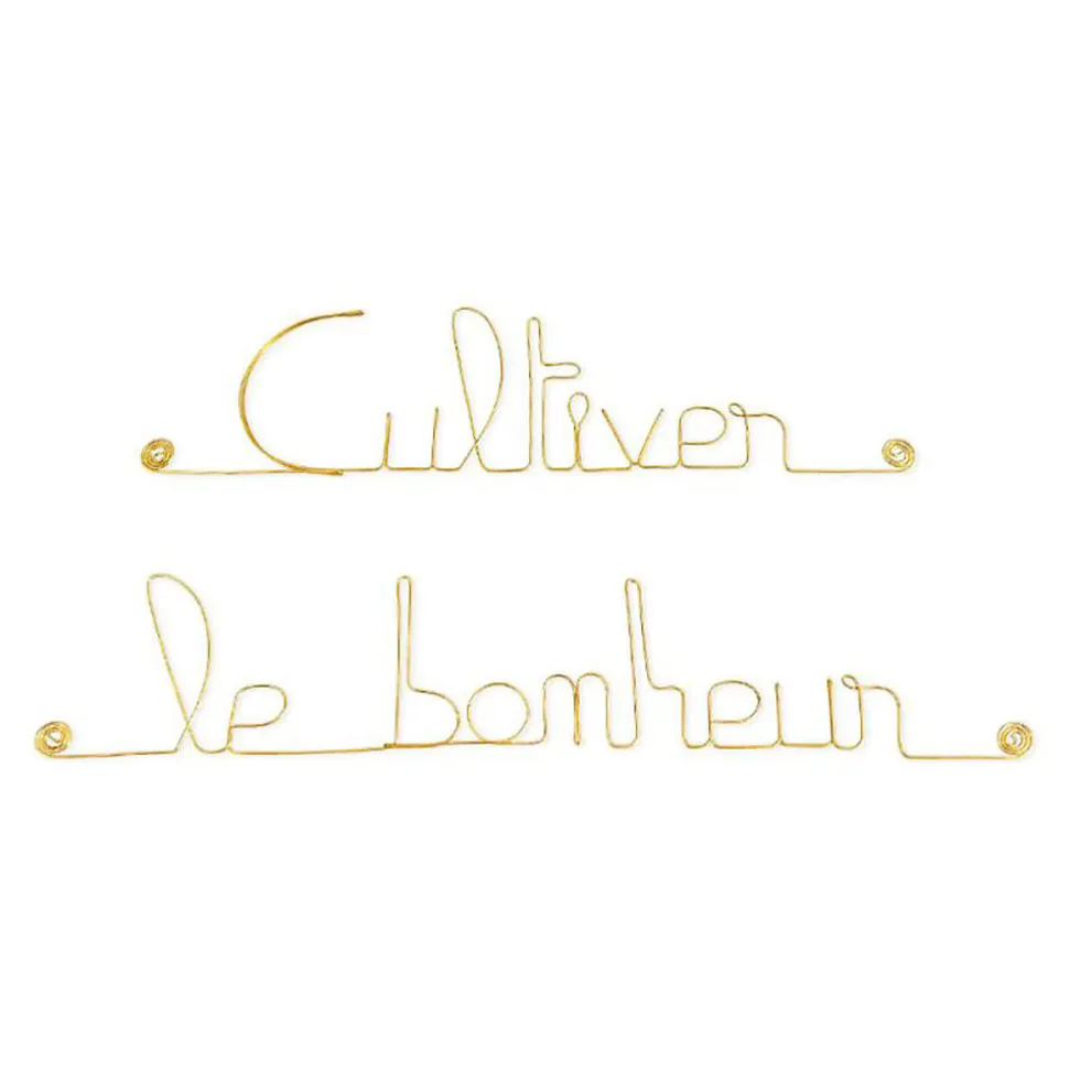 Cultiver le bonheur - Sculpture fil de fer 40-50 cm - Bijoux de mur