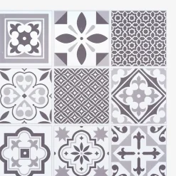 Dalle adhésive murale Wall Tiles DC FIX Carreaux de ciment style oriental L.30,5 x l.30,5 cm vendue par 6 pièces