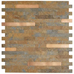 Dalle adhésive murale Wall Tiles premium D-C-Fix® effet plaquette de parement grises L.34,5 x l.30cm