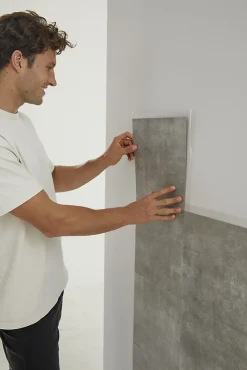 Dalle adhésive murale Wall Tiles DC FIX Carreaux de ciment effet béton L.30,5 x l.30,5 cm vendue par 6 pièces