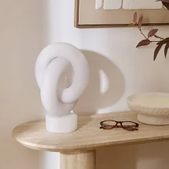 Déco à poser Louan H.30,5cm résine blanc - Atmosphera