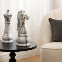 Déco à poser pièces d'échec Olen gris H26,5cm- Multicolore- Atmosphera