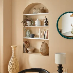 Déco à poser totem Mala beige H25cm - Atmosphera