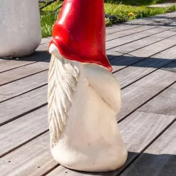 Déco moderne gnome jardin 50 cm rouge