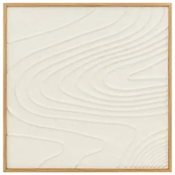 Déco mural 3D Hateya blanc 80x80cm - Atmosphera