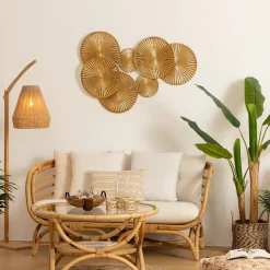 Déco murale Alexa - métal - doré - 99x71 cm - Atmosphera