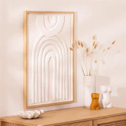 Déco murale Bobby 50x70cm Blanc - Atmosphera