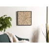 Décoration murale carrée branches en teck nature L60
