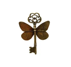 Décoration murale clé ailes de papillon H.10,8cm Emde