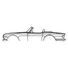 DÉCORATION MURALE EN MÉTAL - Silhouette de voiture - TR6 1971 - 80 cm - Édition limitée
