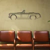 DÉCORATION MURALE EN MÉTAL - Silhouette de voiture - MG MIDGET détaillée 1966 - 80 CM