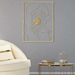 Décoration murale en métal Hands on face 60x1x80 cm