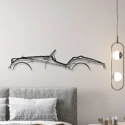 DÉCORATION MURALE EN MÉTAL - Silhouette de voiture - TR3A 1959 - 80 cm - Édition limitée