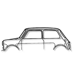 DÉCORATION MURALE EN MÉTAL - Silhouette de voiture - Mini - 100 CM