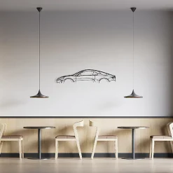 DÉCORATION MURALE EN MÉTAL - Silhouette de voiture - Alpine A110