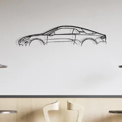 DÉCORATION MURALE EN MÉTAL - Silhouette de voiture - Alpine A110