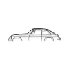DÉCORATION MURALE EN MÉTAL - Silhouette de voiture - MG B GT 1969 - 100 CM