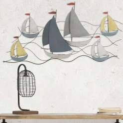 Décoration murale en métal Sea 114.5x3.5x62.5 cm