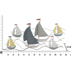Décoration murale en métal Sea 114.5x3.5x62.5 cm