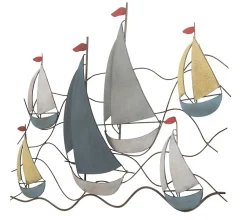 Décoration murale en métal Sea 114.5x3.5x62.5 cm