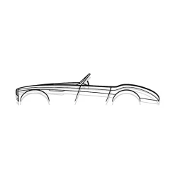 DÉCORATION MURALE EN MÉTAL - Silhouette de voiture emblématique britannique 1954 - 120 CM