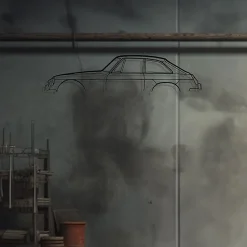 DÉCORATION MURALE EN MÉTAL - Silhouette de voiture - MG B GT 1969 - 120 CM