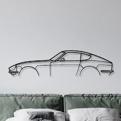 DÉCORATION MURALE EN MÉTAL - Silhouette de voiture - 240z 280z - 100 CM