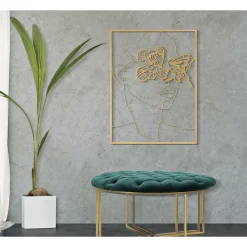 Décoration murale en métal Gold face 60x1x80 cm