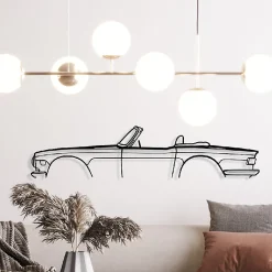 DÉCORATION MURALE EN MÉTAL - Silhouette de voiture - TR6 1971 - 100 cm - Édition limitée