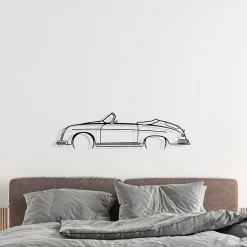DÉCORATION MURALE EN MÉTAL - Silhouette de voiture - 356 Speedster California - 80 cm - Édition limitée