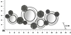 Décoration murale en métal Dark round 117x5.5x49 cm