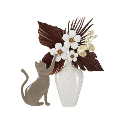 Décoration murale en métal Cat 54.6x8.9x59.7 cm