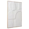 Décoration murale en relief Madeline - Toile blanche élégante 60x90 cm pour un intérieur stylé