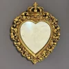 Décoration murale ex-voto couronne dorée H.19cm Emde
