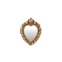 Décoration murale ex-voto couronne dorée H.19cm Emde