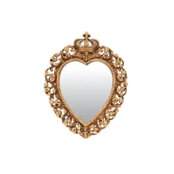Décoration murale ex-voto couronne dorée H.30cm Emde