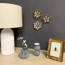 Décoration murale fleur miroir doré Ø10cm Emde