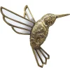 Décoration murale miroir colibri doré Emde