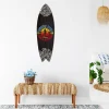 DECLINA, Planche de Surf Décorative, Décoration murale, impression sur aluminium, Planche surf déco Sunshine Beach, 100x30 cm